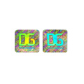 Custom logo design printed dot matrix 3D laser hologram label sticker with serial number